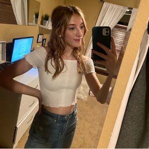 White Off-The-Shoulder Top